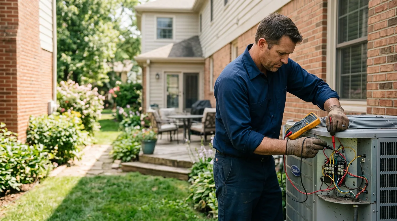 HVAC technician working near Calumet, MI